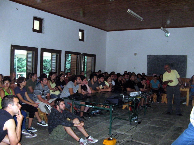 Audience and presenters at the presentation